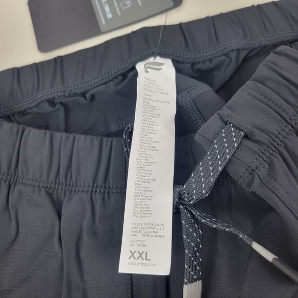 Fabletics The One Jogger Athletic Training Mens XXL Black Stretch Preppy NWT - Picture 7 of 11